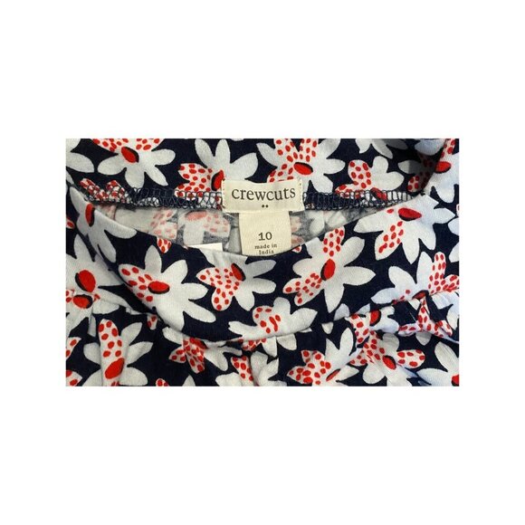 J Crew Crewcuts Navy Blue & Red Floral Top New! - Picture 2 of 2